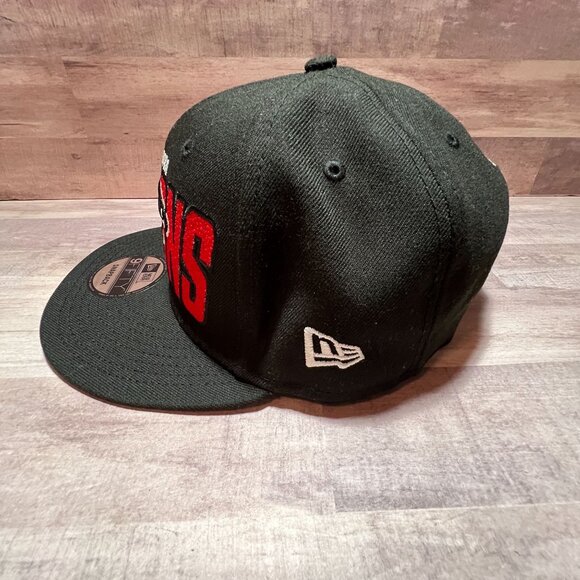 Atlanta Falcons New Era 9Fifty Snapback Black Cap Adjustable Hat 100% Polyester - Picture 14 of 15